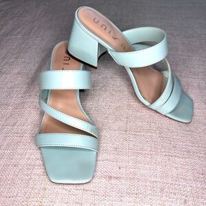 Unisa Miriam Square Toe Slide Sandals light green 8.5 M​